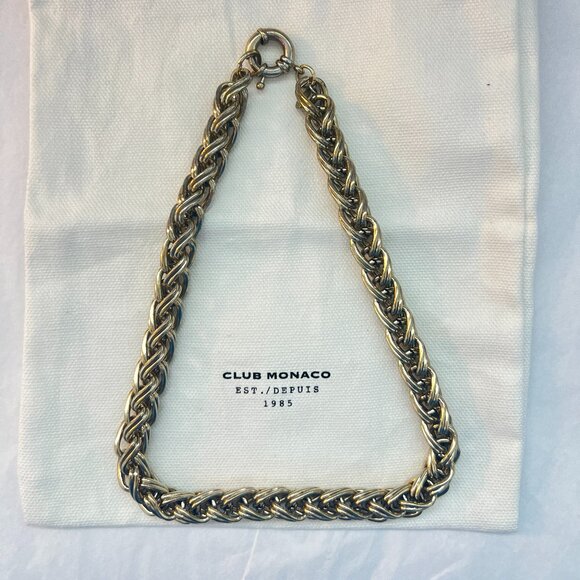 Club Monaco Gold Intricate Chain Link Necklace - Picture 1 of 5